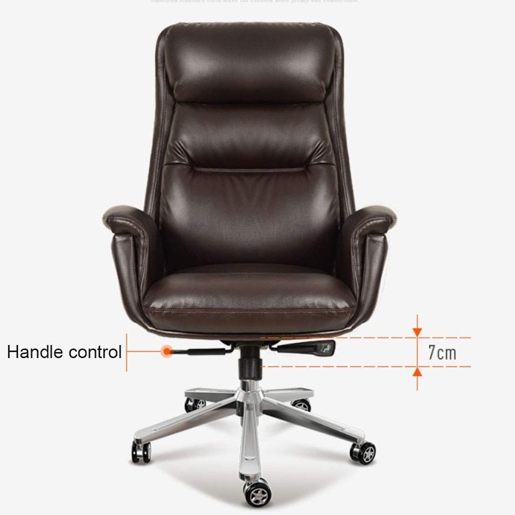 Chaise De Bureau Chaise De Bureau Exécutif Grand Et Haut, Fonction D'Inclinaison Chaise D'Ordinateur Pivotante en Cuir PU Chaise De Patron Sédentaire Simple Et Confortable Chaise De Bureau Chaise De Bureau Exécutif Grand Et Haut, Fonction D'Inclinaison Chaise D'Ordinateur Pivotante en Cuir PU Chaise De Patron Sédentaire Simple Et Confortable